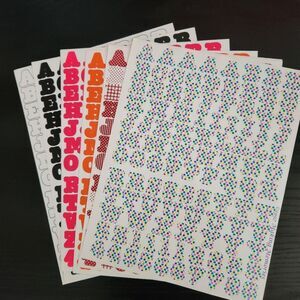Making Memories VINTAGE 1997  Colorful Alphabet & Number Sticker Set 6 Colors